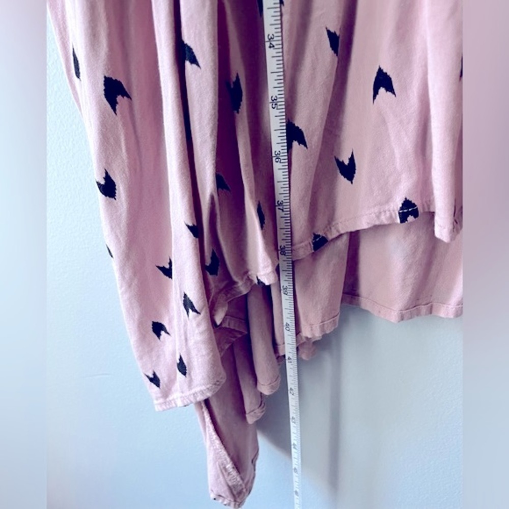Torrid Midi Challis Sharkbite Shirt Dress size 2X Lavendar Ikat with Chevrons - Picture 9 of 9